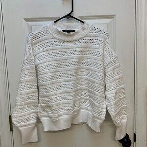 Marc New York white 100% cotton women's XL sweater white